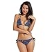 Produktbild AIMILUX Bikini zum Schnüren,Handgezeichnete Engel des nahtlosen Weihnachtsmusters,Frauen Badeanzug Low Rise Skinny(L)