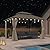 PURPLE LEAF 10' x 12' Outdoor Hardtop Gazebo, Champagne Aluminum Frame with Galvanized Steel Double Roof, Curtains and Netting for Patio Lawn and Garden