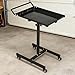 Rolling Tool Tray with Wheels, Adjustable Height Mobile Work Table, 300Lbs Capacity Mechanic Workbench, Mobile Rolling Tool Table for Garage, 29×20×34In Black