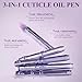 Plman 3PCS 3-in-1 Cuticle Oil Pen, Cuticle Pusher Nail Oil Pen with Ceramic Tip, Nail Care Pen, Cuticle Pusher Pen for Hangnails, Dry & Damaged Nail, Moisturize Strengthen Brighten Nails Care