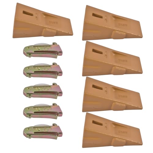GELUOXI 5Pcs X290 Bucket Teeth and 5Pcs K290S Flex Pins Replacement for Mini Excavator Skid Steer Loader 290 Series Adapters by GELUOXI - Used condition - US$92.70