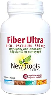 New Roots Herbal - Fiber Ultra Rich - Psyllium, 100 capsules - 550 mg Regularity & Cleansing