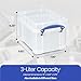 Really Useful Box 4 Pack Storage Bins, Clear Plastic Stackable Organizing Totes, 3 Liter