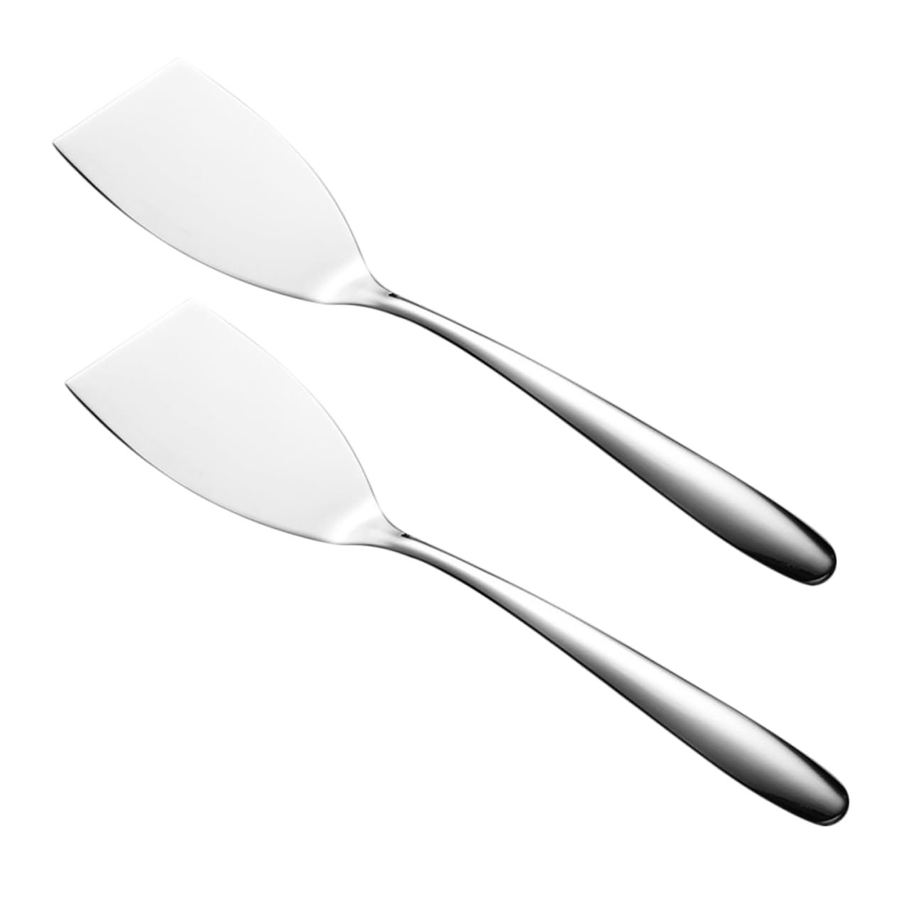 Abaodam 5 Set Spatola per Friggere in Acciaio Inossidabile Cucina Frittura Pinna per Bistecca Cuoco Girando Mescolata Grasso Spatola per Friggere Bistecca Piccolo Carne Pala 2 Pezzi*5