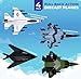 US Air Force Toy Jet Die Cast Squadron Military Fighter Planes Pull Back Airplane Models 4 Pack with Top Secret Confidential Notebook