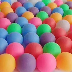 Bolinhas De Ping Pong Cores Sortidas - Pacote C/ 18 Unidades Para Jogos, Lazer e Artesanato Escritex