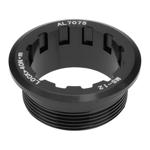 Be In Your Mind Anillo de Bloqueo de Cassette de Bicicleta Compatible con Shimano Micro Spline 12 Velocidades M7100 M6100 M8100 Negro