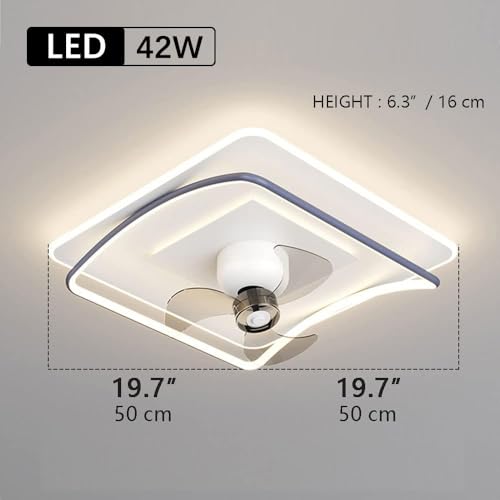 Ventilador de techo con luz para dormir sin calor en el dormitorio 8