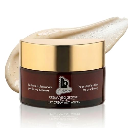 Lb by Monia Crema Facial de Día Anti Edad Hidratante con Ácido Hialurónico y Colágeno Marino, Crema Antiarrugas para Pieles Maduras, Crema Facial Reafirmante para Mujer y Hombre, 50 ml, Made in Italy