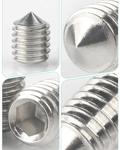 HSIXHAF 10x Madenschraube Schraubenset M6x6 Türgriff Türklinke Drückergarnitur Gewindestifte