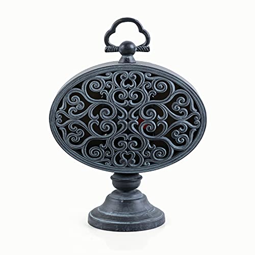 Nikky Home Vintage Table Clock With Beads, Shelf Desk Top Clock Battery Operated Rustic Design, Chic Home Decor For Fireplace Mantel, Desktop, Countertop, Antique Turquoise #TOP7