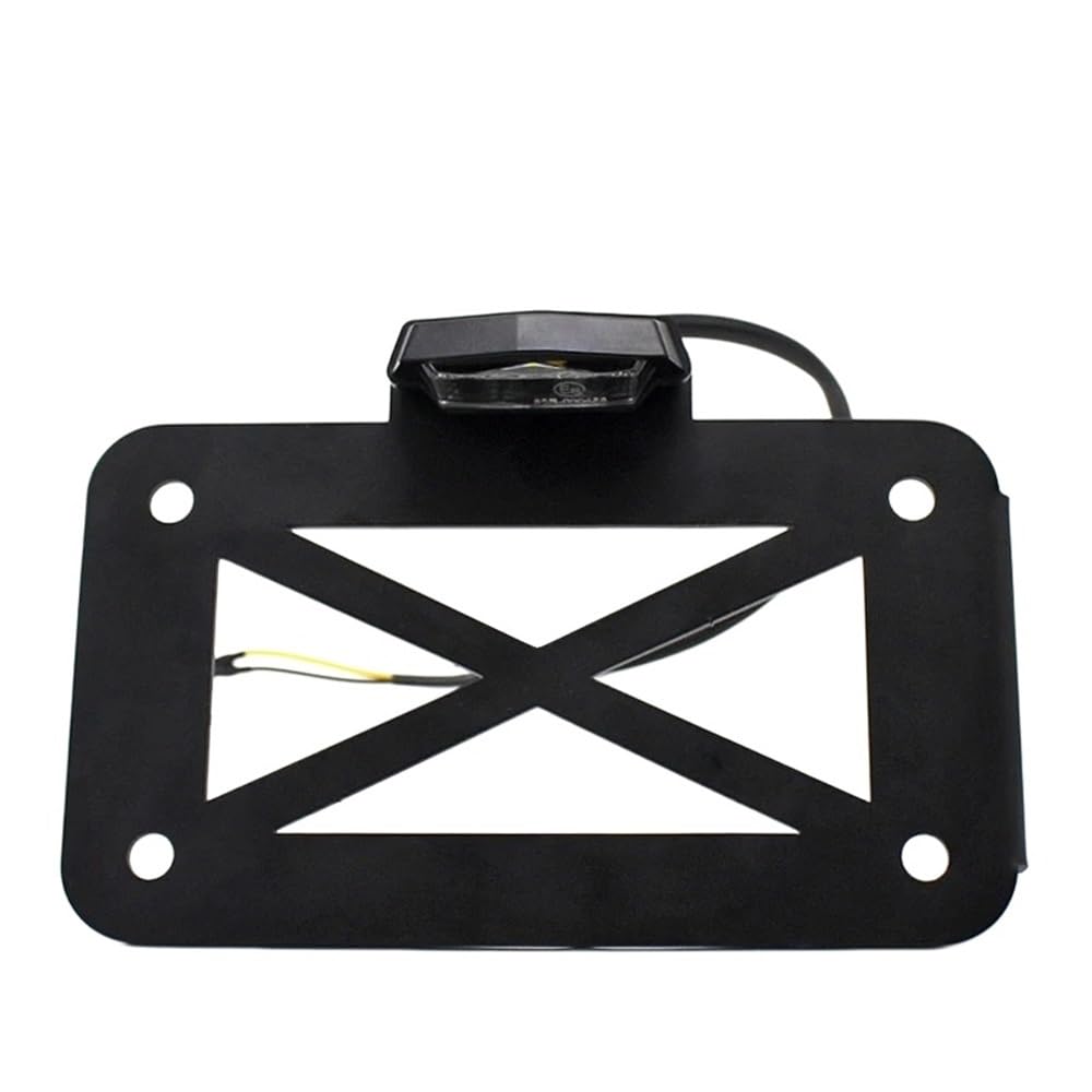 Support de plaque moto universel avec éclairage LED pour projet Bobber