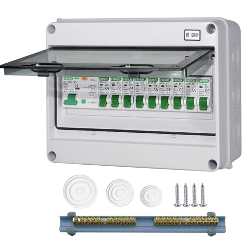 CHENGPI Boîte à fusibles Coffret Electrique Etanche,Boîtier de Distribution avec Rangée de Cuivre,Disjoncteurs électriques 100A CA,Sectionneur...