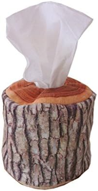 Pbao Baby Carrier Environment Friendly Natural Log Pattern Soft Portable Roll Tissue Box Cover Holder