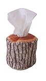 Pbao Baby Carrier Environment Friendly Natural Log Pattern Soft Portable Roll Tissue Box Cover Holder