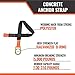 Malta Dynamics 4-Foot Concrete Anchor Strap - Safety Straps for Men’s and Women’s Fall Protection, OSHA & ANSI Compliant (24 pk)