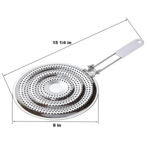 Stainless Steel Heat Spreader Plate, Double Thickening Heat Diffuser for Glass Cooktop, Electric and Gas Stovetop, (8.25 x 15.75inches) - Image 2