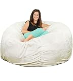 ULTIMATE SACK 6000 (6 Ft.) Bean Bag Chair: Giant Foam-Filled Furniture - Machine Washable Covers, Du