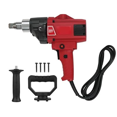 BSEWO Electric Concrete Mixer,2000W Drill Mixer Set with Spade Handle Electric Augers Post Hole Digging Corded Mixing Drill Machine Concrete Mud Mixer for Drilling and Mixing