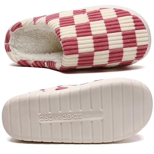 Image of Guyarns House Slippers for Women & Men - Fuzzy, Casual Indoor /Outdoor Shoes with Memory Foam & Faux Fur Lining