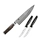 Kai Kochmesser 20 cm Shun Premier TDM-1706 plus 2 x SCHARFsinnig Pizza- und Steakmesser ultra-sägescharf