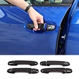 Aunginsy Car Exterior Door Handle Trim Covers Compatible with Subaru WRX 2022-2025/Subaru Crosstrek 2023-2025 Car Outside Front Rear Door Handle Cover Protector Shell ABS Accessories, with Smart Hole
