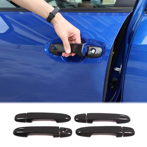 Aunginsy Car Exterior Door Handle Trim Covers Compatible with Subaru WRX 2022-2025/Subaru Crosstrek 2023-2025 Car Outside Front Rear Door Handle Cover Protector Shell ABS Accessories, with Smart Hole
