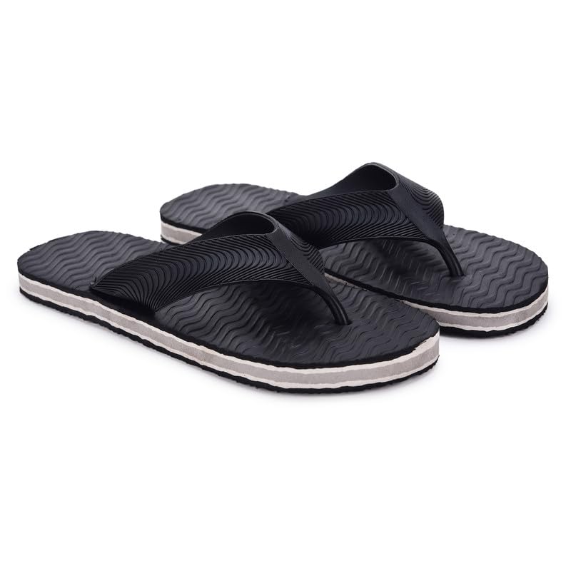 Image of Men's Hawaii Slippers Lightweight Comfortable Flip Flops for Men Soft Casual Bathroom Beach Outdoor Footwear Gents Slipper