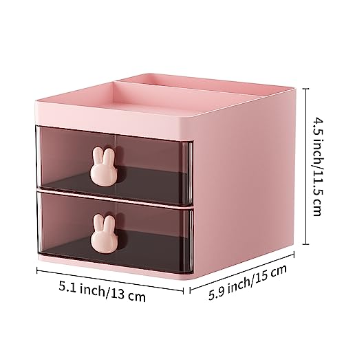 Marbrasse Organizador de mesa pequeno com gaveta, porta-lápis multifuncional para caneta, caixa de a