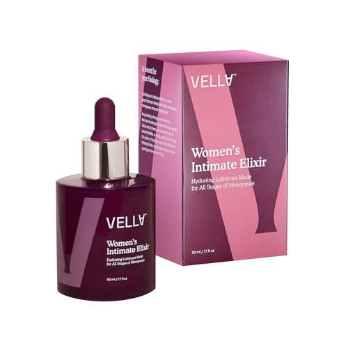 Vella Women's Intimate Elixir™ - Lightweight Water-Based Hydration - Ideal for all Stages of Menopause - Hyaluronic Acid Vaginal Moisturizer with Chasteberry & Aloe Vera, Body Glide For Intimate Areas
