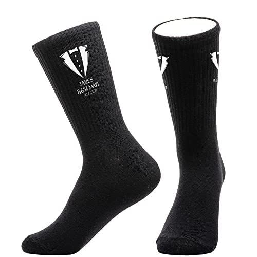 Custom Groom Socks Men - Personalized Gift From Bride Grooms Wedding Socks to be Gifts for Father Of The Bride Socks2