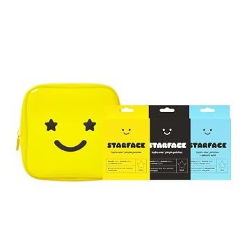 Starface Big Lil Gift Set - Hydro-Star Hydrocolloid Pimple Patches Yellow Mini Pack & Black Star Mini Pack 32ct, Hydro-Star + Salicylic Acid 16ct, Shrink Spots, Absorb Fluid, Reduce Redness