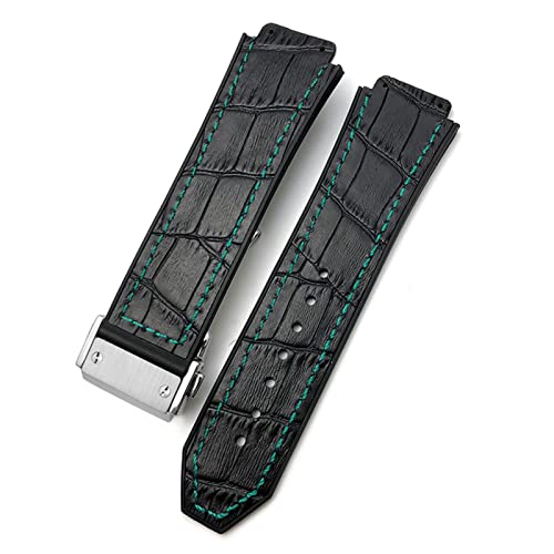 Correa de reloj de goma y piel de 20 mm para modelos Hublot