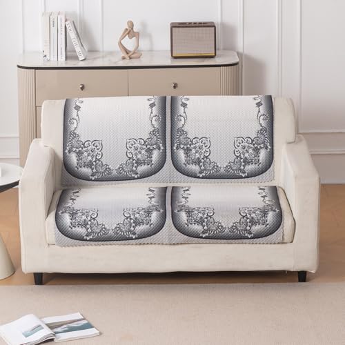 Image of HOKIPO HeavenHue Sofa Cover 2 Seater for Seat & Back, Twilight Lace