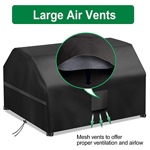 70/72Inch Heavy Duty Picnic Table Cover With Air Vent, 6Ft Patio Table Bench Covers For Outdoor Winter, 100% Waterproof Windproof Anti-Uv Tear-Resistant & Fade-Resistant (Black,72Inch) #TOP4