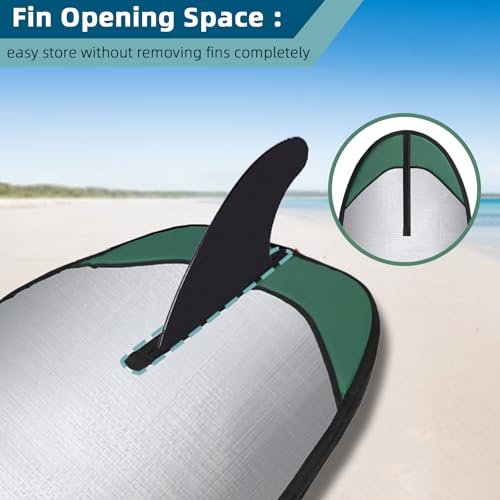 Surfboard-Bag Day-Bag Longboard Bag for 6\'0,6\'6,7\'0,7\'6,8\'0,9\'6,10\'0 Fish/Hybrid Surfboards,Durable Carrying Cover for Storage and Transport to Car Truck Travel w/Protect Padding&Fin Slot Opening