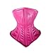 Integrated Strap-on Lockable Face Mask & Neck Bound Leather Head Harness Mask (Padlock 3 Pieces) (Red)
