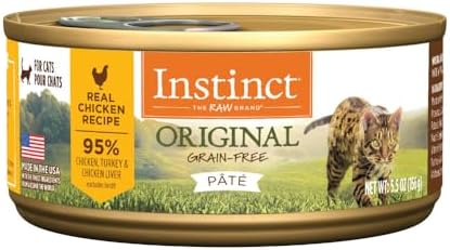 Instinct Original Grain Free Real Chicken Recipe Natural Wet Canned Cat Food, 5.5 Ounce (Pack of 12)