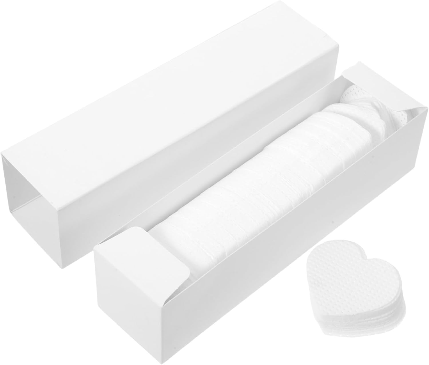 HEMOTON 500pcs Heart Shaped Non-Woven Nail Wipes for Gentle Cleaning and Glue Lint-Free Pre-Manicure Cleaning Pads Suitable for Nails and Glue Bottle Openings for Home Use