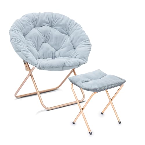 SFIHOME Cozy Saucer Chair, Living Room Chair, Faux Fur Soft