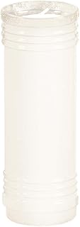 Cemetery Prayer Candles for Outdoor Burning in Clear Flame Resistant Plastic Vessels, 1-Count, Memorial
