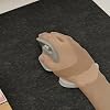 HornsX1 Right-Handed Ergonomic Gliding Palm Rest for Mouse, Wrist Rest Pad, Reduce Wrist Pain, Anti-Fatigue, for Gaming/Office Work Casual Use - White, 1 PCS