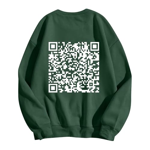 Boys Girls Sweatshirt with QR Code Print Casual Long Sleeve Pullover Comfortable Top Trendy Streetwear3