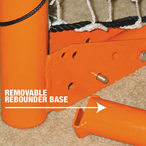 Ezgoal 2” Professional Folding 6' X 6' Lacrosse Metal Goal With A Pro Lax Rocket Throwback Rebounder Trainer To Practice Your Passes And Catches, Orange, 6 X 6-Feet (87615) #TOP6