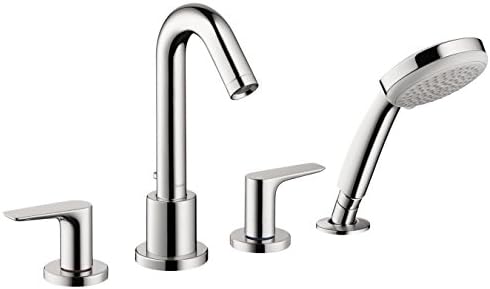 hansgrohe Logis 71513001 - Juego de grifo de bañera independiente con 2 manijas y 20 pulgadas de ancho, cromado
