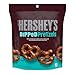 HERSHEY'S Milk and Dark Chocolate Covered Dipped Pretzels Bags, 8.5 oz (6 Count)