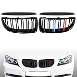 haubengrill elektro 5. 【Paket inbegriffen】 Ein Paar Kühlergrill (linke und rechte Seite). Einzigartiges Design mit zwei Linien macht Ihr Liebesauto einzigartig.