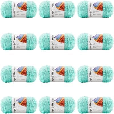 MICHAELS Bulk 12 Pack: Soft ClassicTM Solid Yarn by Loops & Threads