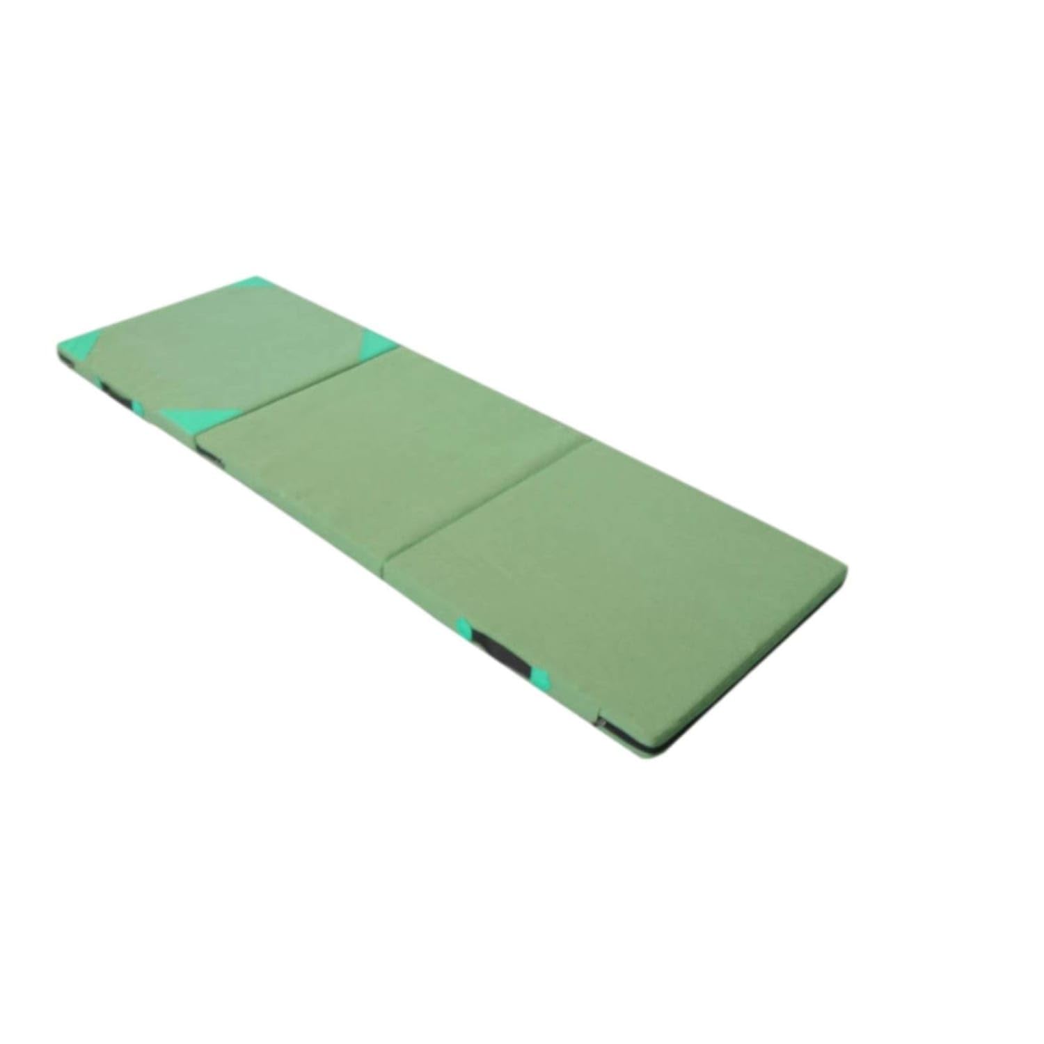 Foldable Design Tri-Fold Exercise Mat Long-Lasting Faux Leather Cover Folding Gymnastics Mat Carrying Handles Sit-up Cushion Waterproof for Students, Kids, Beginners, Army Green, 180 * 60 * 5cm-image-13