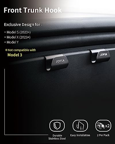 Jowua Front Trunk Hook Compatible with Tesla Model S/X (2023+) & Model Y (2 Packs)